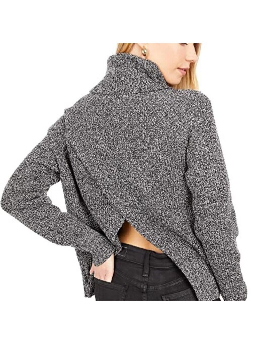 MADEWELL BNWOT Womens "Eastbrook" Marbled Turtleneck Sweater Small Cross Back